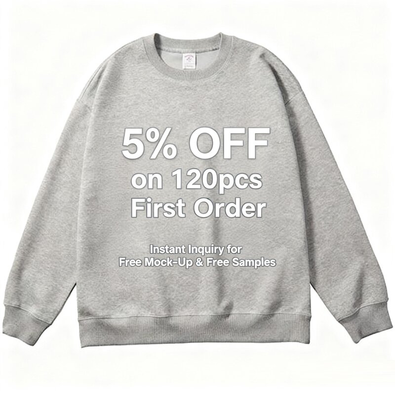 French Terry Sweatshirt Factory - Crew Neck Custom Design Wholesale Bulk