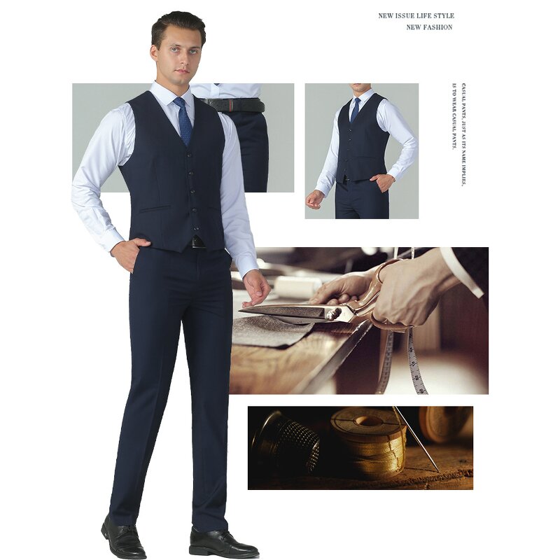Slim Fit Three-piece Suit Factory - Plus Size Male Gentlemen Wedding Blazer