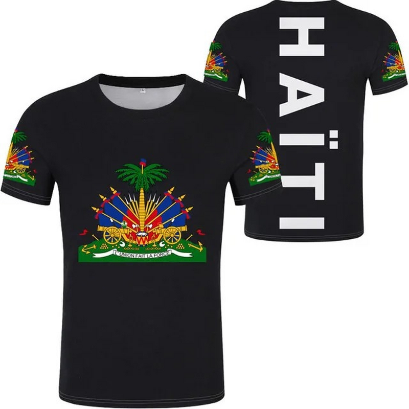 Haiti Flag T-shirts Manufacturer - Custom 3D Printed Soft Polyester Wholesale