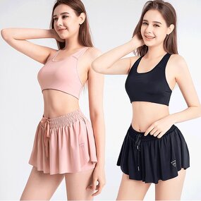 Women's Athletic Set Manufacturer - Tank Crop Top Shorts 2-Piece Skirt XL