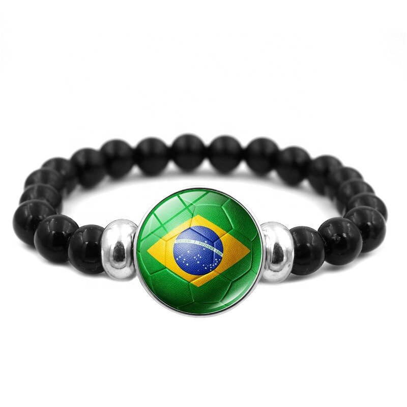 Soccer Charm Bracelet Factory - Custom Handmade Woven National Flag Souvenir