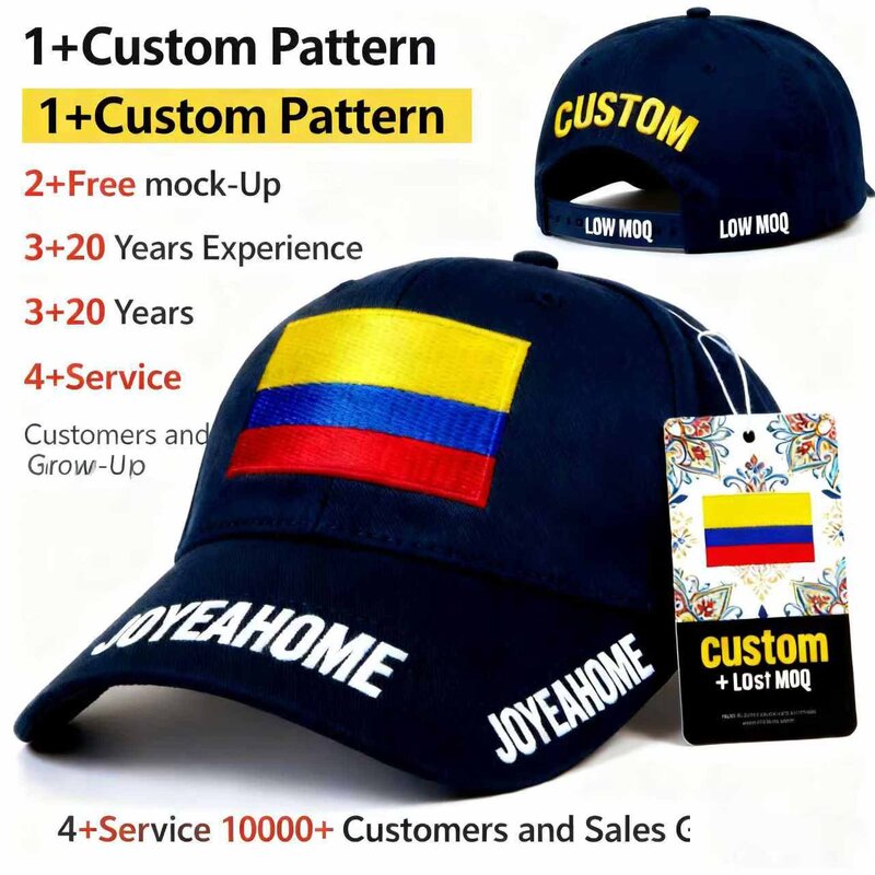 Colombia Independence Baseball Cap Manufacturer - Custom National Flag Embroidery Hat
