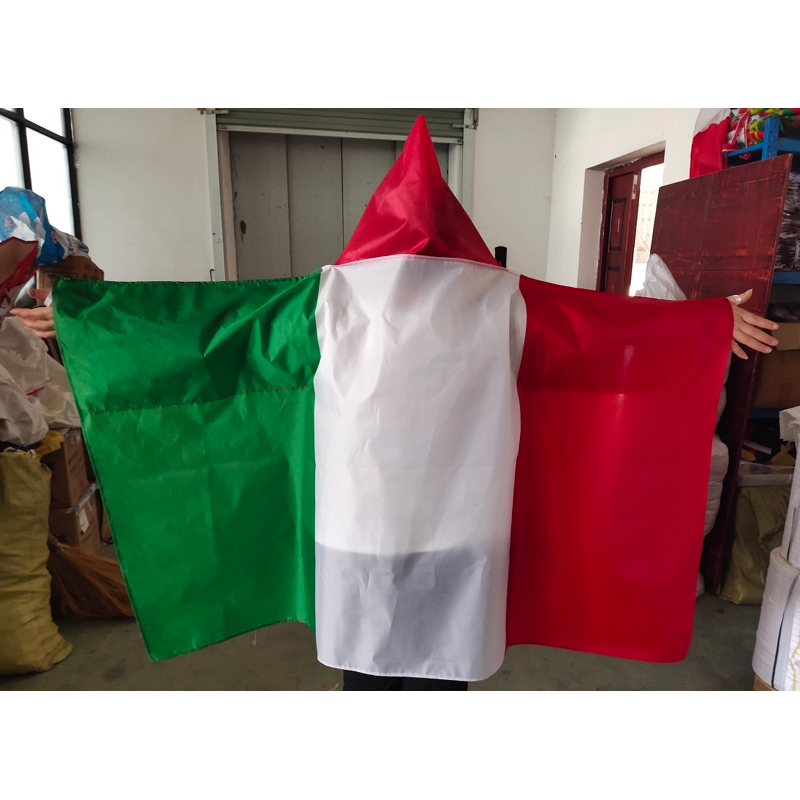 World Cup Flag Poncho Manufacturer - National Flag Cape for Patriotic Activities