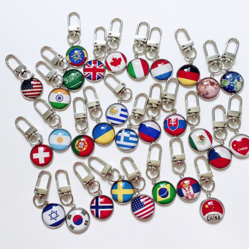 National Flag Keychain Manufacturer - Bulk Country Flag Key Fob Souvenir