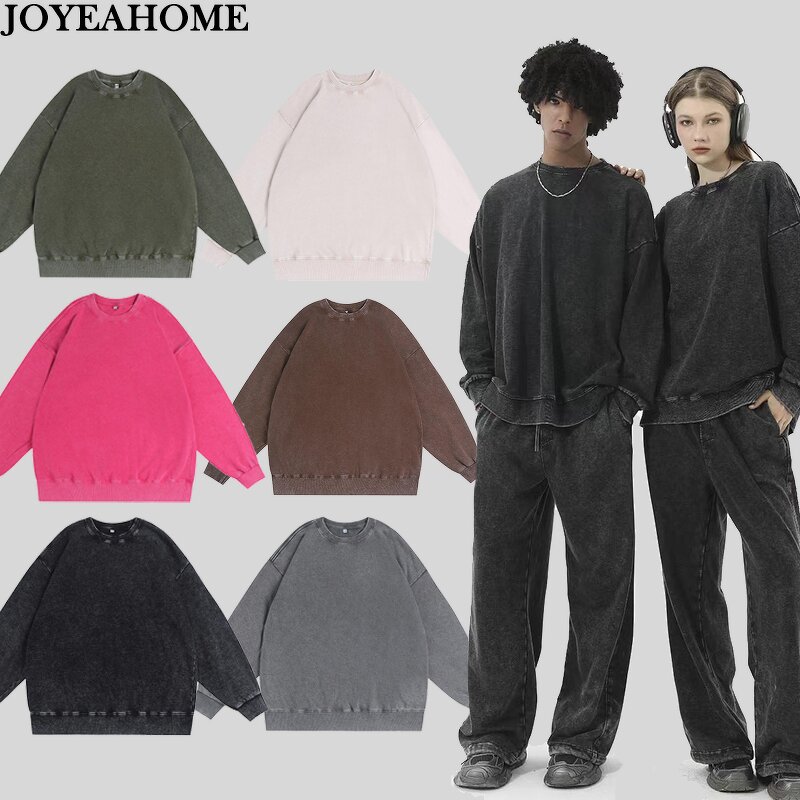 Vintage Washed Sweatshirt Manufacturer - Unisex Plus Size Shoulder Print