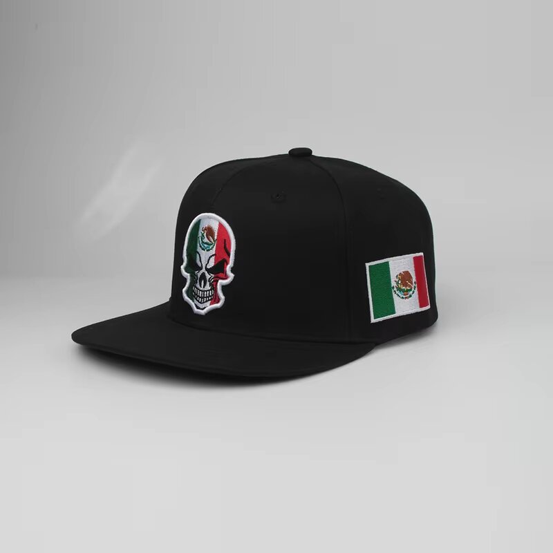 Mexico Flag Baseball Caps Factory - 6-Panel Cotton Snapback 3D Embroidery