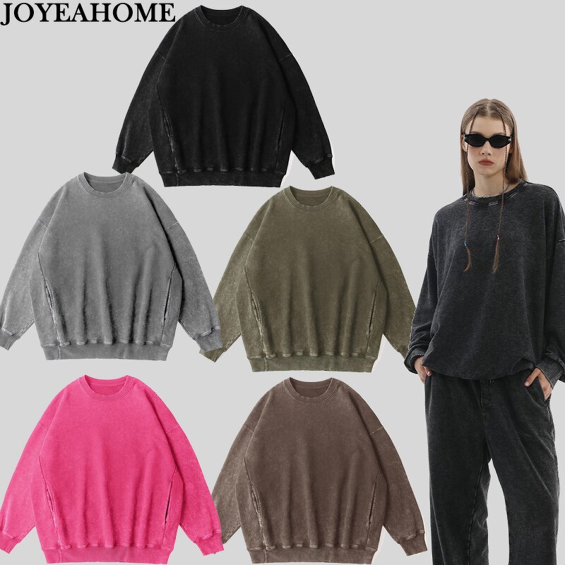 Vintage Oversize Hoodie Factory - Unisex Plus Size Washed Fleece Pocket