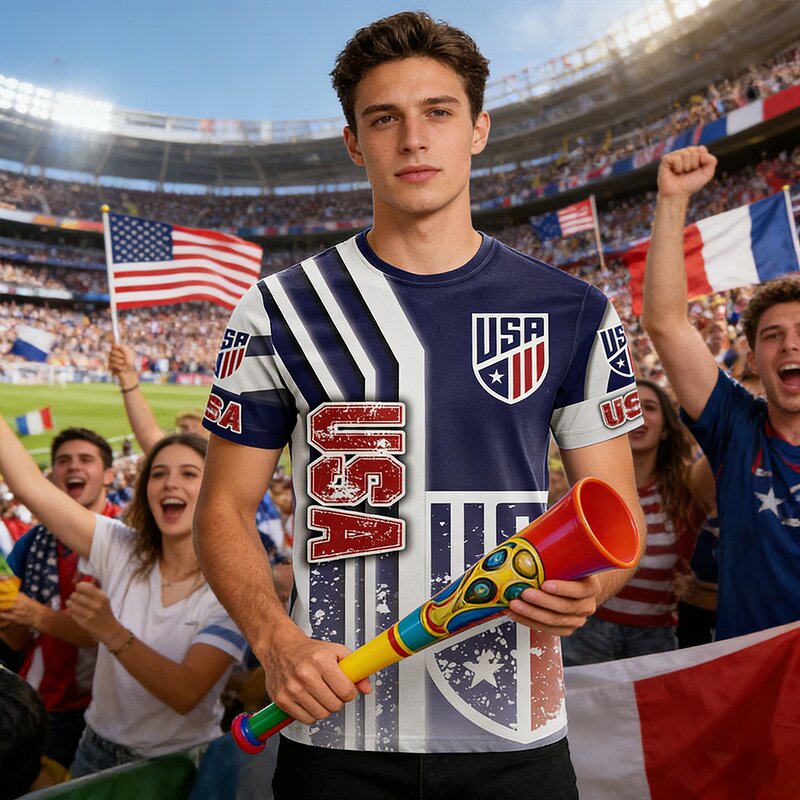 World Cup Soccer Shirt Manufacturer - 2026 Custom Logo Oversized Polyester Short