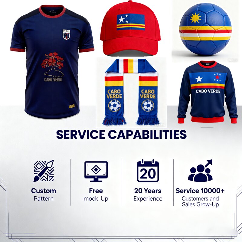 Cape Verde Soccer Jersey Manufacturer - Custom Name Number National Team Kit