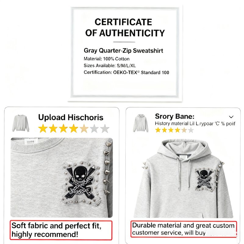 Quarter-Zip Sweatshirt Factory - Wholesale Multiple Designs Quick Production