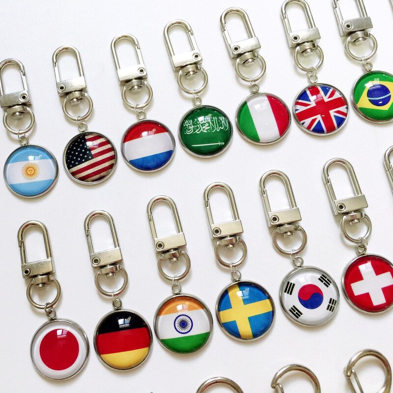 National Flag Keychain Manufacturer - Bulk Country Flag Key Fob Souvenir