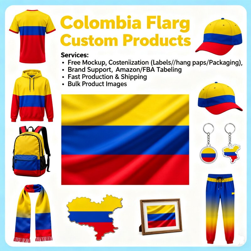 Colombia Flag T-Shirts Manufacturer - Wholesale Small MOQ Bulk Fast Delivery