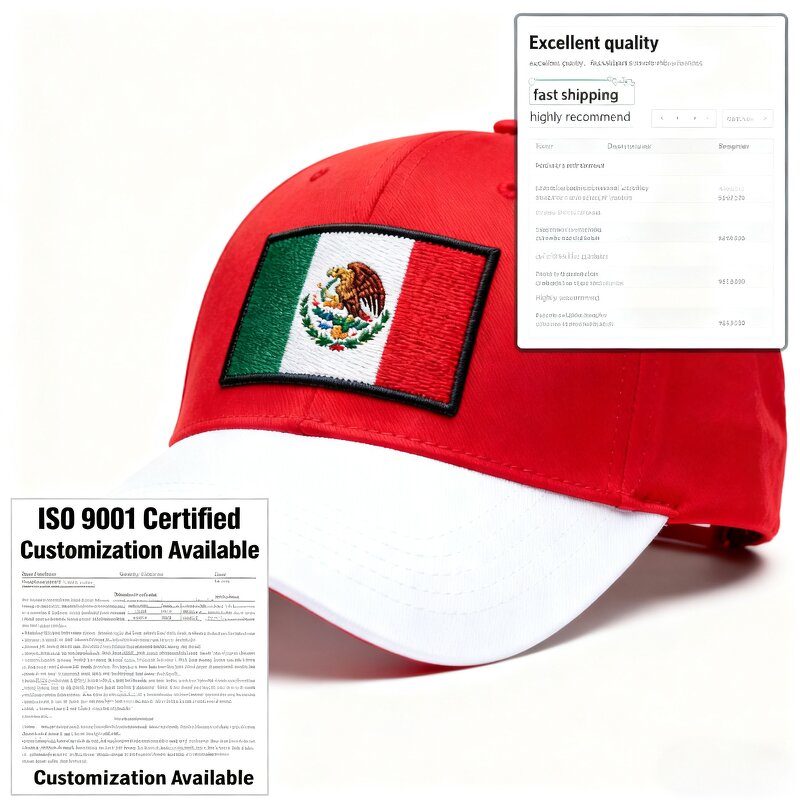 Mexican Flag Baseball Cap Factory - Embroidered Independence Day Hat 20 Years