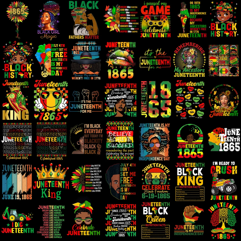 Juneteenth Heat Transfer Sticker Factory - Black History Sublimation Printed PNG
