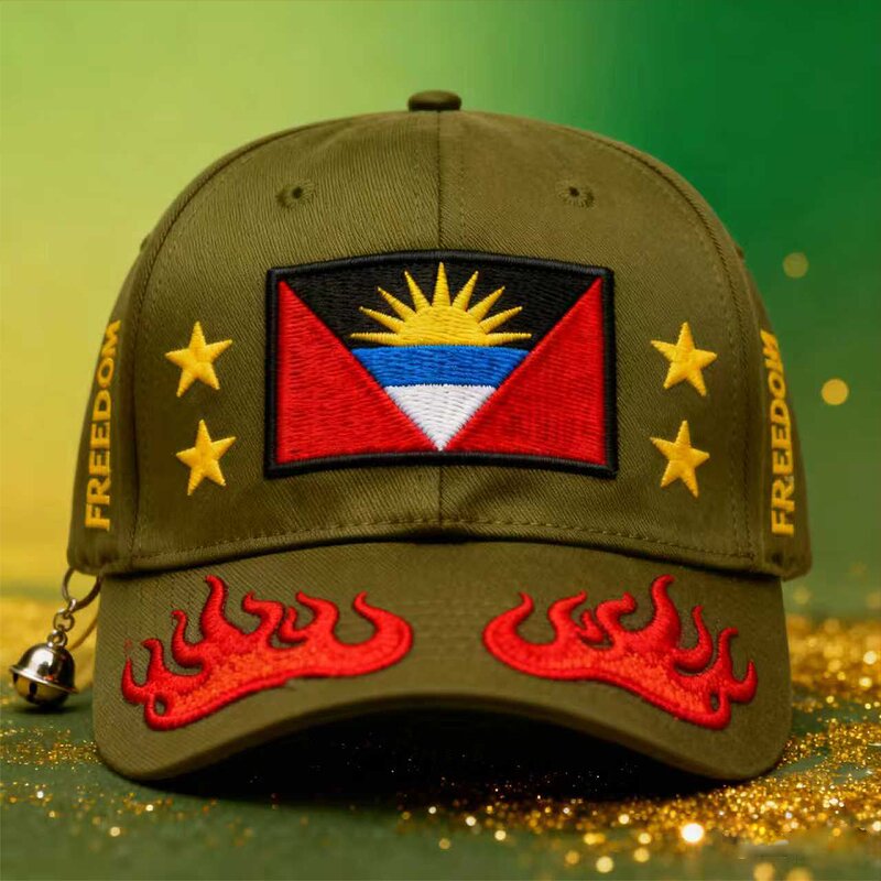 Antigua Flag Baseball Cap Factory - Embroidered Independence Day Hat Customizable