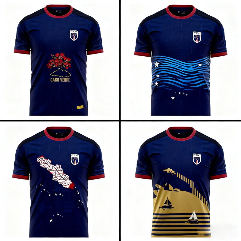 Cape Verde Soccer Jersey Manufacturer - Custom Name Number National Team Kit