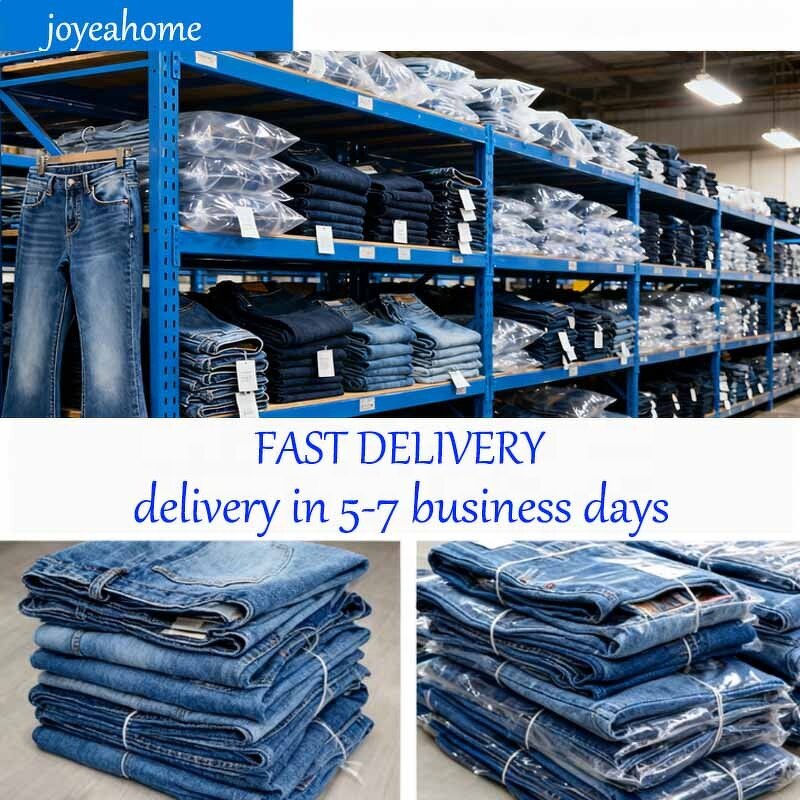 Women's Oversize Jeans Factory - Blue Bootcut Bell Bottoms Relaxed Fit Classic