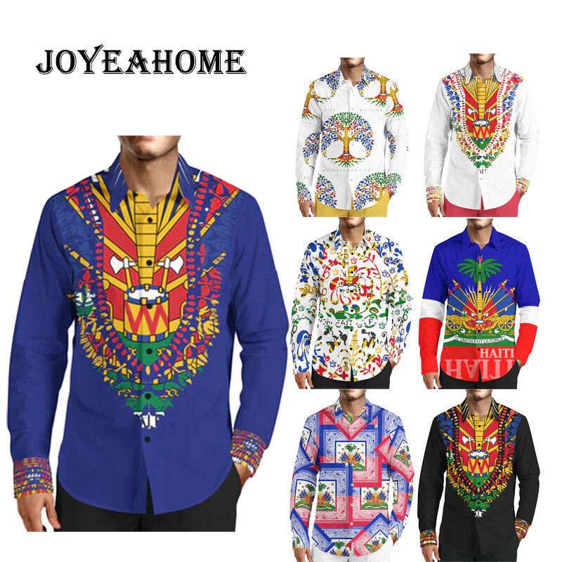 Men's Polo Shirts Factory - 3D Digital Printing Polyester Long Sleeve Hawai