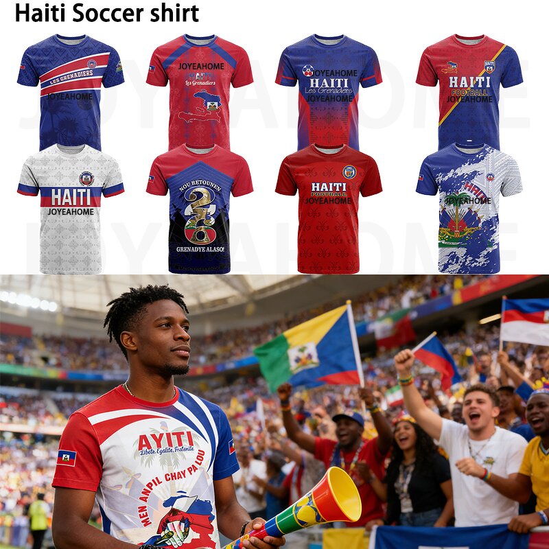 Haiti Soccer Shirt Factory - 2026 World Cup Custom Logo Oversized Sporty