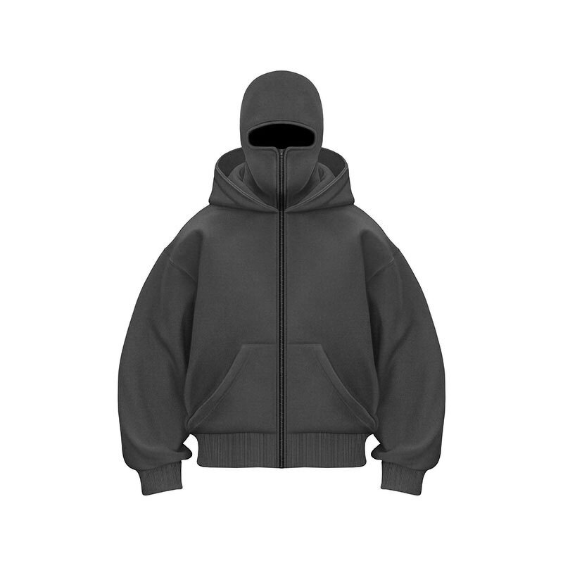 Double Hat Hoodie Manufacturer - Custom Logo Men Women Cotton Zipper ODM