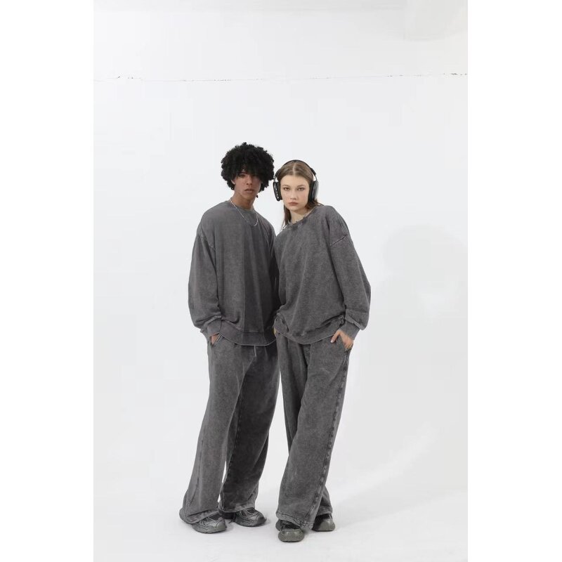 Vintage Washed Sweatshirt Manufacturer - Unisex Plus Size Shoulder Print