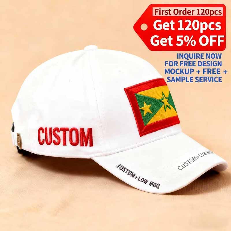 Grenada Flag Baseball Cap Factory - Wholesale Embroidered Independence Day Hat