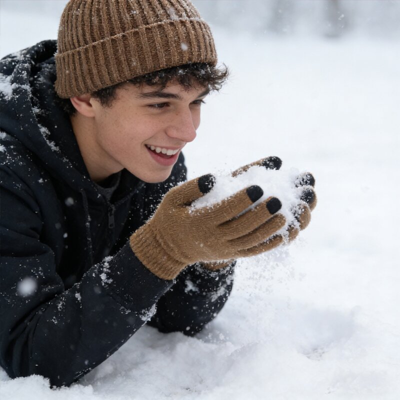 Knitted Hat Scarf Gloves Set Factory - Autumn Winter Acrylic Plain Long Wholesale