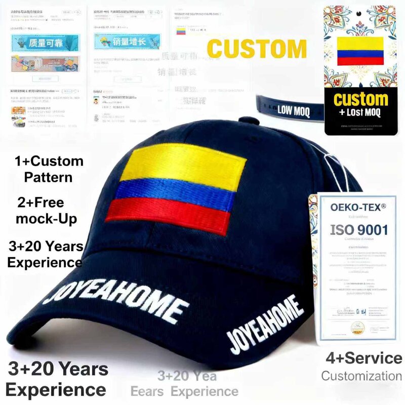 Colombia Independence Baseball Cap Manufacturer - Custom National Flag Embroidery Hat