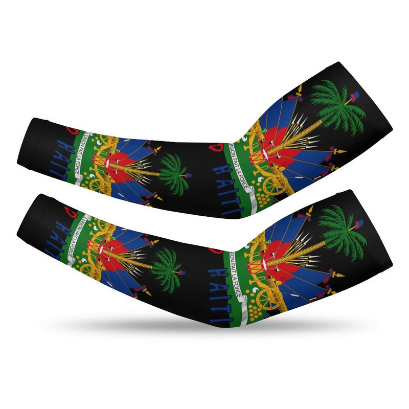 Sun Protection Arm Sleeves Factory - Haitian Flag Sport Fashionable Shield