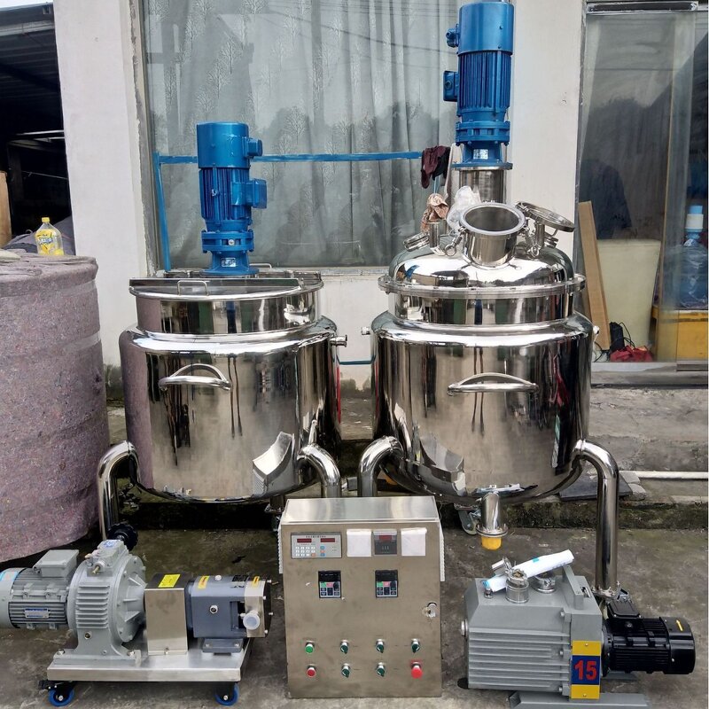 Vacuum Emulsifier Factory - 100 Liter Electric Heater Inline Homogenizer