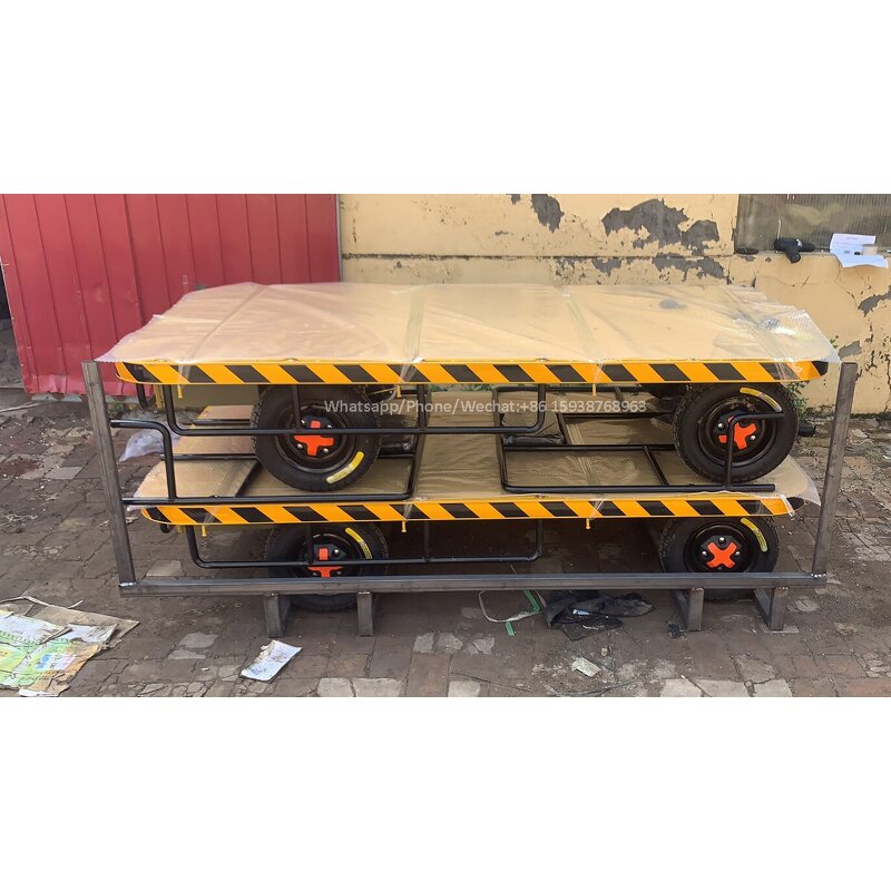 Electric Flat Car Supplier - Four-wheel Warehouse Cargo Flatbed Trolley