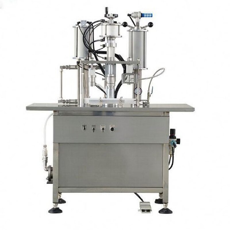 Aerosol Can Sealing Machine Factory - Three in One Filling Sealing