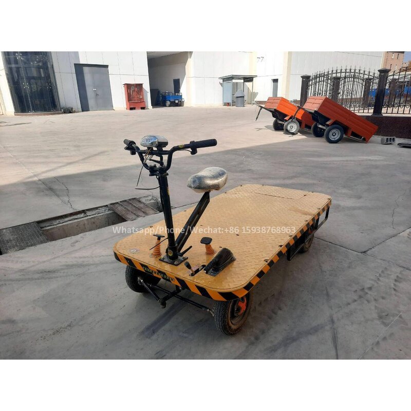 Electric Flat Car Supplier - Four-wheel Warehouse Cargo Flatbed Trolley