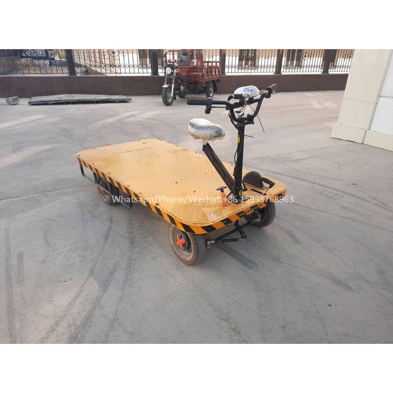 Electric Flat Car Supplier - Four-wheel Warehouse Cargo Flatbed Trolley