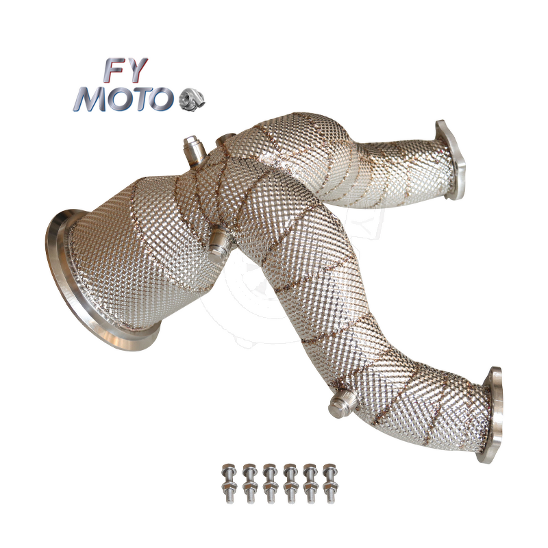 Catted Downpipe Factory - For AUDI S4 S5 B9 3.0T with OPF & Heat Shield