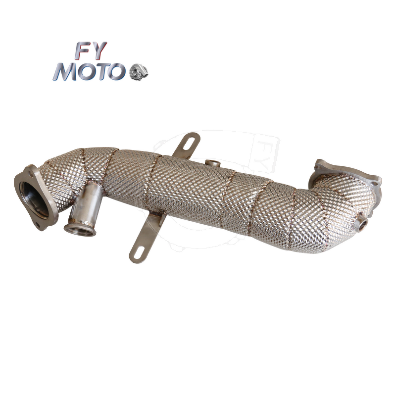 Exhaust Downpipe Factory - For Alfa Romeo Giulia 2.0T with Heat Shield
