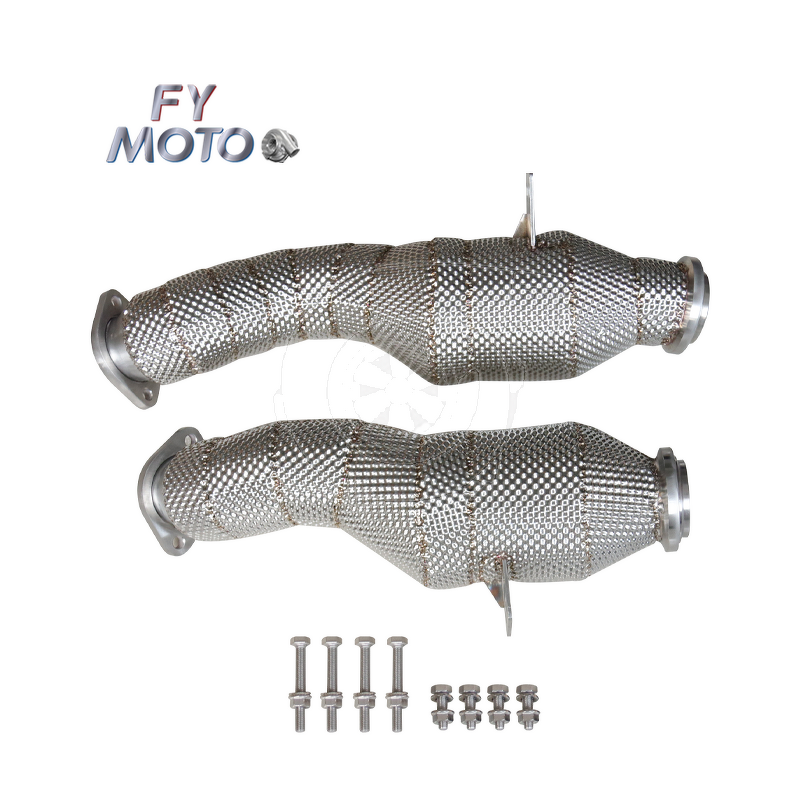 Exhaust Downpipe Manufacturer - Catted for BENZ GLC43 AMG with Heat Shield
