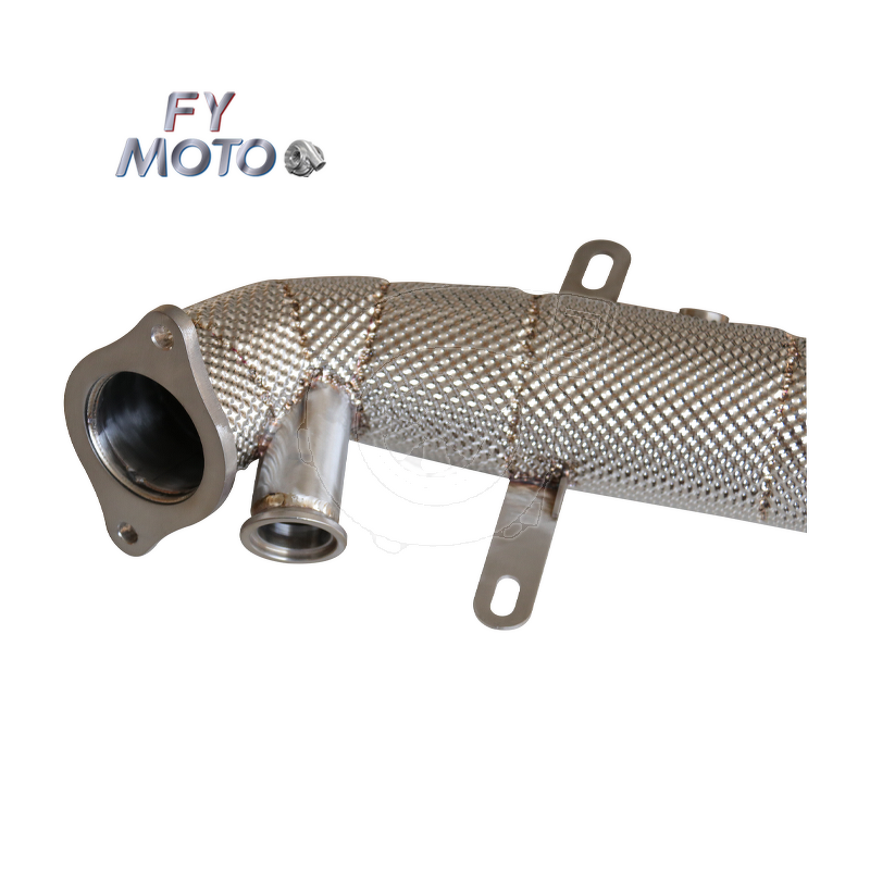 Exhaust Downpipe Factory - For Alfa Romeo Giulia 2.0T with Heat Shield