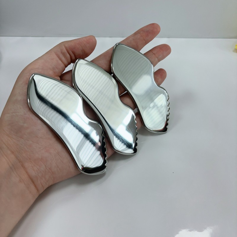 Metal Gua Sha Manufacturer - Rose Gold Lip Shape Scraping Board