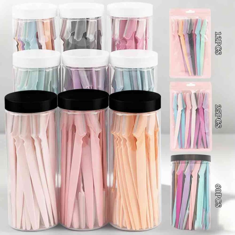 Eyebrow Trimmer Set Supplier - 12pcs Blade Shaver Safety Razor