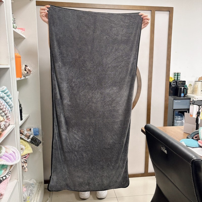 Car Wash Towel Supplier - Black 600GSM Twisted Loop Microfiber