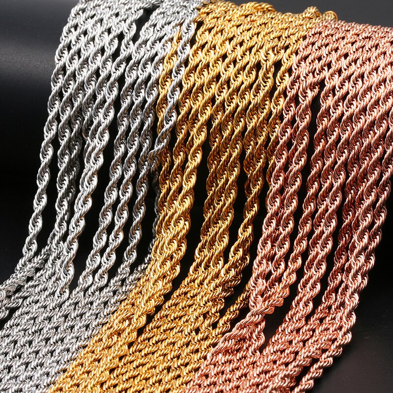 Stainless Steel Rope Chain Manufacturer - Gold Plated Hip Hop Jewelry
