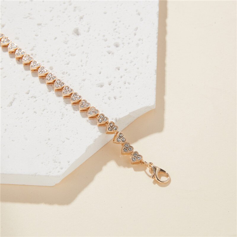 Hot Sale Icy Silver Diamond Anklets Manufacturer - Cuban Cluster Gemstone for Women