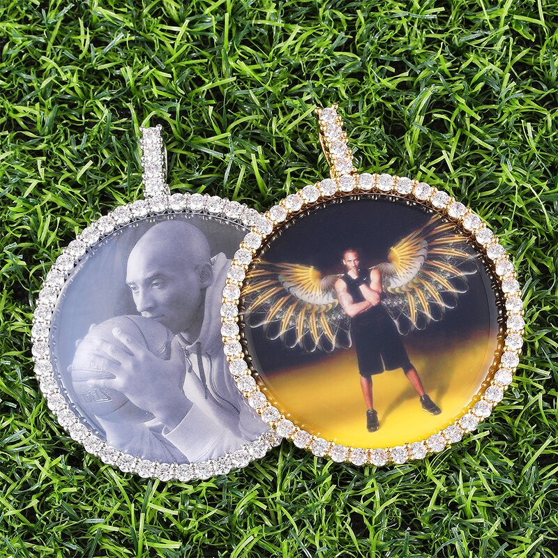 Hip Hop Jewelry Custom Picture Pendant Manufacturer - Iced Out CZ Medallions Round