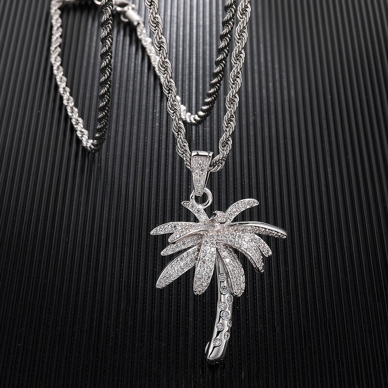 Brass Palm Tree Pendant Manufacturer - Iced Out Trend for Men Hip Hop