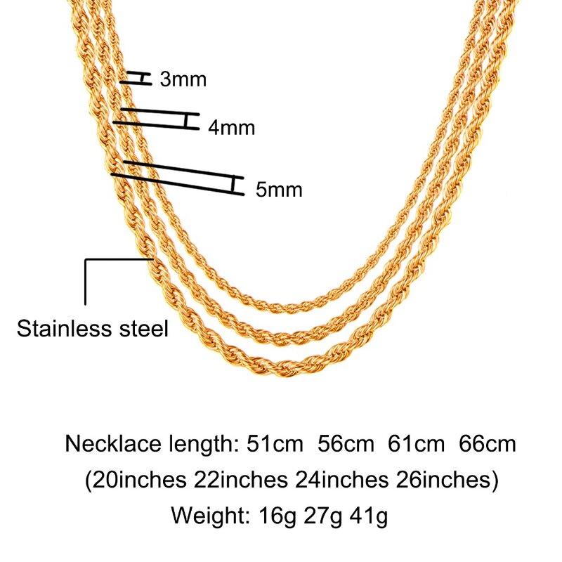 Stainless Steel Rope Chain Manufacturer - Gold Plated Hip Hop Jewelry