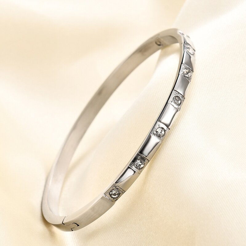 18K Gold Plated Cubic Zirconia Bracelet Factory - Crystal Diamond Bangle for Women