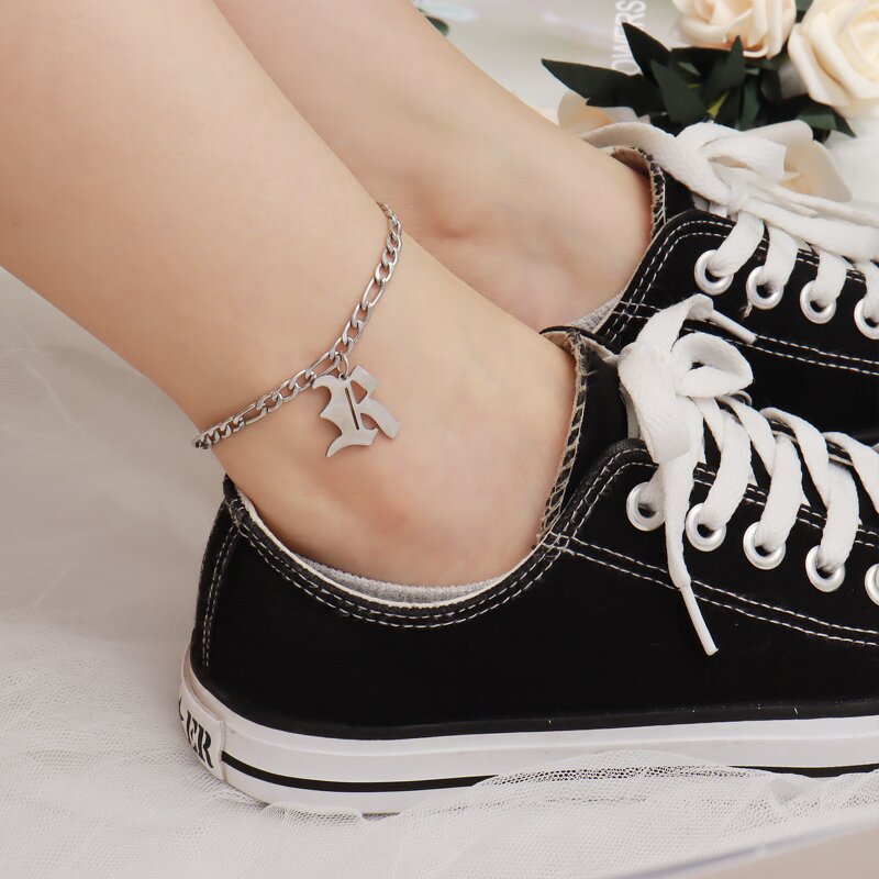 Waterproof Fashion Beach Anklet Manufacturer - Stainless Steel Initials Gold Plated