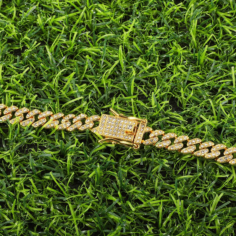 Gold Plated Cuban Butterfly Necklace Manufacturer - 8mm Iced Out for Women