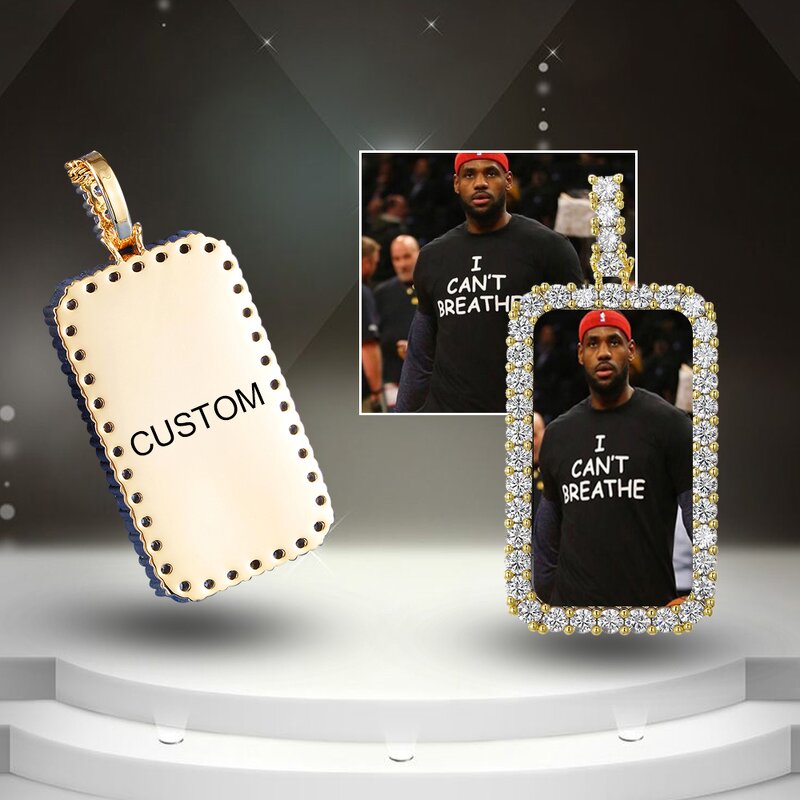 Hip Hop Jewelry Memory Medallions Necklace Manufacturer - Rectangle Custom Picture Frame